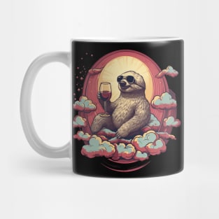 Sloth on Cloud Wine Mug